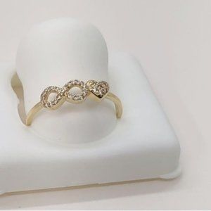 "FG-08" 10K Yellow Gold Cubic Zirconia Lady's Ring Size 7.25